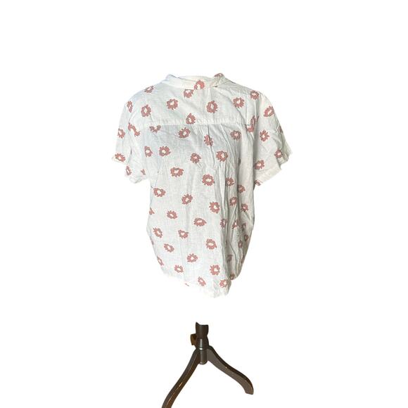 Dockers Women’s Classic Cotton-Linen Camp Collar Short Sleeve Shirt | Size XL - Picture 7 of 10